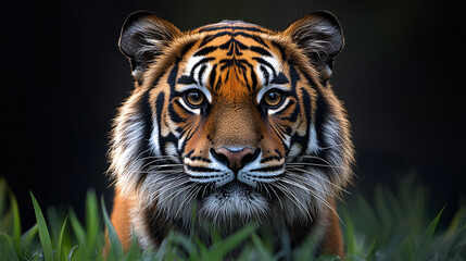 Fototapeta premium The tiger in forest open