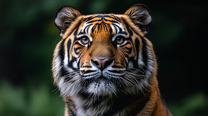 Fototapeta premium The tiger looks straight head