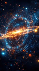 Stunning view of a spiral galaxy with a bright star at its center illuminating the cosmos