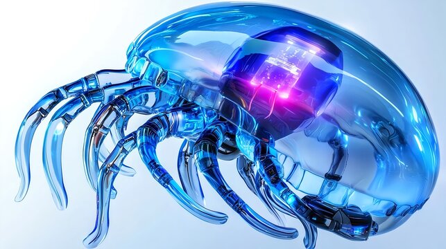 Futuristic Bio-Robot, Transparent Cyber Bug - Futuristic Technology