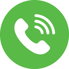 minimalistic phone call icon in a circular shape