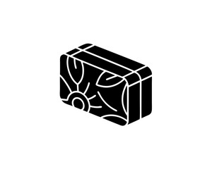 creative details yoga block icon vector illustration 