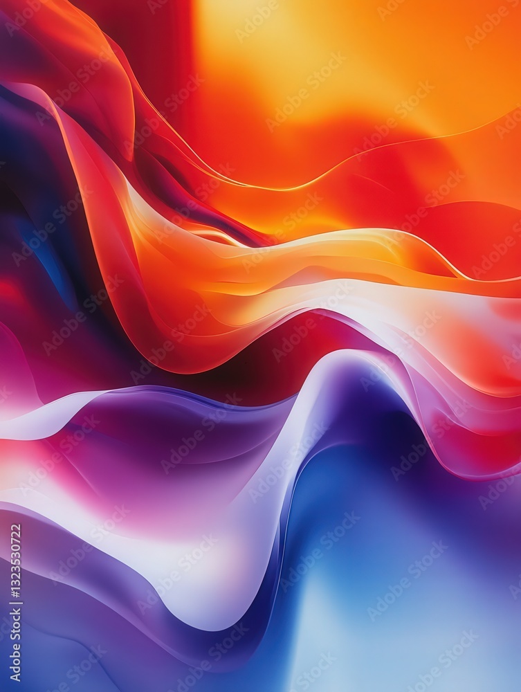 Poster vibrant and colorful abstract background full of dynamic shapes and patterns for creative use