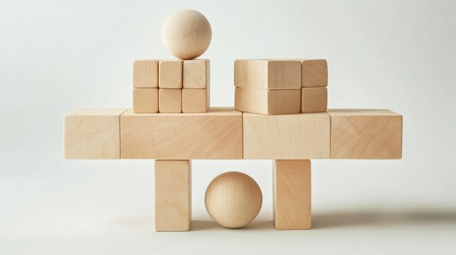 A conceptual image of supply and demand represented by balancing weights