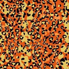 Abstract modern leopard seamless pattern. Animals trendy background. Color decorative vector stock illustration for print, card, postcard, fabric, textile. Modern ornament of stylized skin.