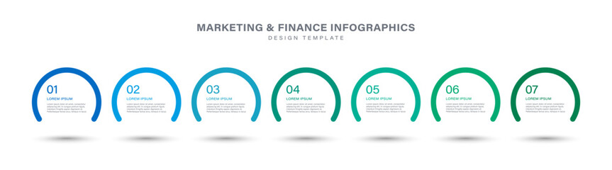 7 Business Process Data Infographic Design Templates