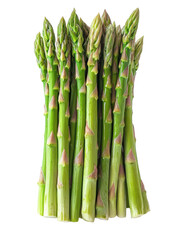Fresh asparagus spears on transparent background vibrant green stalks and delicate tips ready for culinary creations and healthy eating