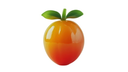 Creative depiction of a vibrant fruit shaped object with a glossy finish
