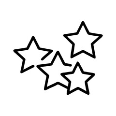 Obraz premium Star icon illustration depicting celestial stars in minimalistic design
