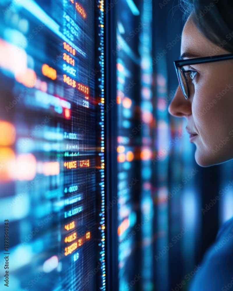 Leinwandbilder immersive fintech visualization next-gen ai-powered financial analytics for digital transformation a