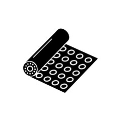creative details yoga acupressure mat icon vector illustration 