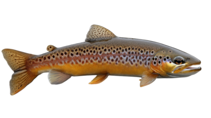 Remarkable brown trout showcasing vibrant colors in a natural habitat