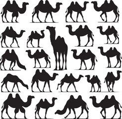 Desert Camel Silhouette Bundle | Arabic Nomadic SVG Pack 