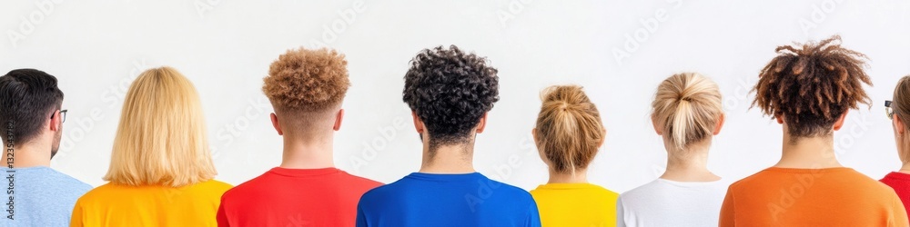 Aufkleber dynamic diversity showcase multicultural gen z talent mosaic - inclusive branding imagery capturing 