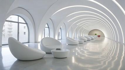 Fototapeta premium Modern interior design of a waiting room