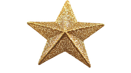 Fototapeta premium Captivating golden star ornament sparkles with festive charm and brilliance