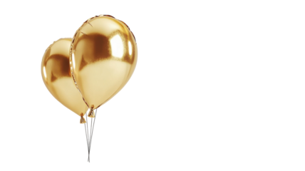 Golden balloons floating softly in a celebration of joy and elegance