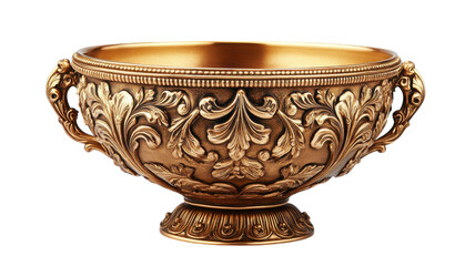 Elegant ornate bowl showcasing intricate golden detailing and exquisite craftsmanship