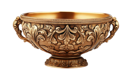 Elegant ornate bowl showcasing intricate golden detailing and exquisite craftsmanship