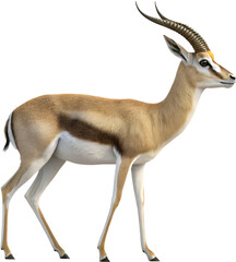 Naklejka premium A graceful Gazelle showcasing elegance, speed, and beauty in its natural habitat.