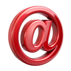 Fototapeta premium A red 3D email icon signifies internet communication.AI Generated
