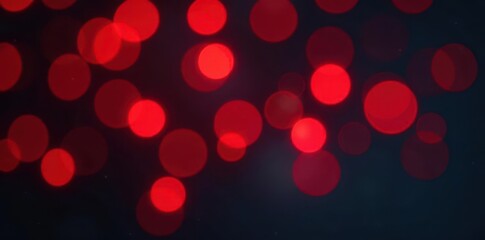 Red bokeh circles on dark background, Christmas theme, template, christmas