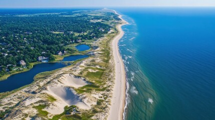 Lake Michigan Dunes: Dramatic Coastline and Beach in New Buffalo, Michigan