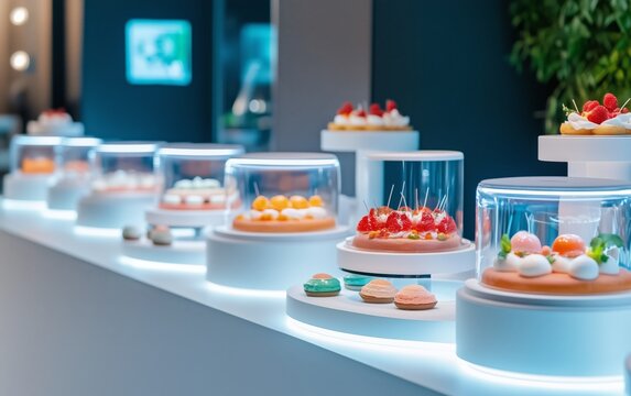 Naklejki Gourmet Dessert Display: A Culinary Masterpiece