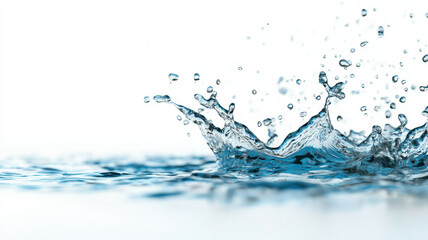 gentle splash of water creates ripples in clear spring brook