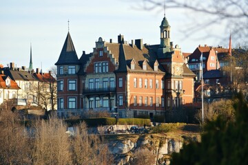 Fototapeta premium Lund, Sweden: Exploring the Old City with Stunning Scandinavian Architecture and City Landscape Views