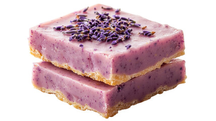 Delicious lavender cream bars with a sweet, creamy layer and crunchy crust