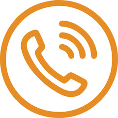 Fototapeta premium modern phone ring icon in circular outline