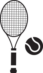 Tennis icon, logo on white background