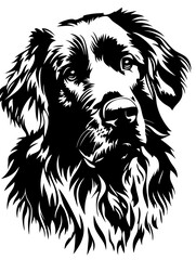 Regal Dog Portrait Vector Art for Design and Home Decor Projects