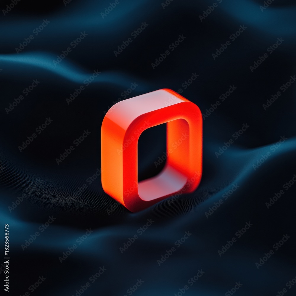 Poster futuristic geometric branding vibrant cube logo design with gradient lighting - next-gen digital min