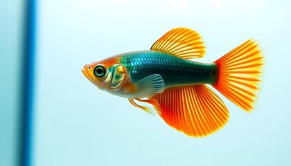 Vivid and Colorful Fish Swimming in Clear Water, Perfect for Aquariums.