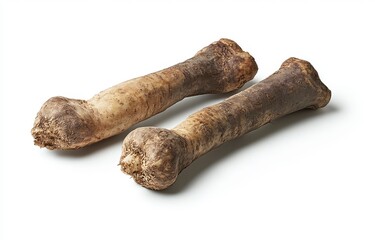 Aged Dog Chews on White Background