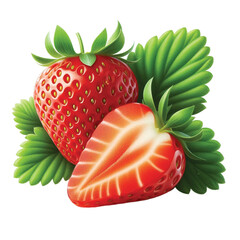 strawberry on white background