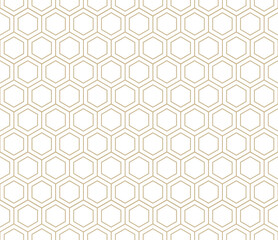 Seamless geometric honeycomb pattern.  The hexagonal texture of the cells. Abstract vintage background.