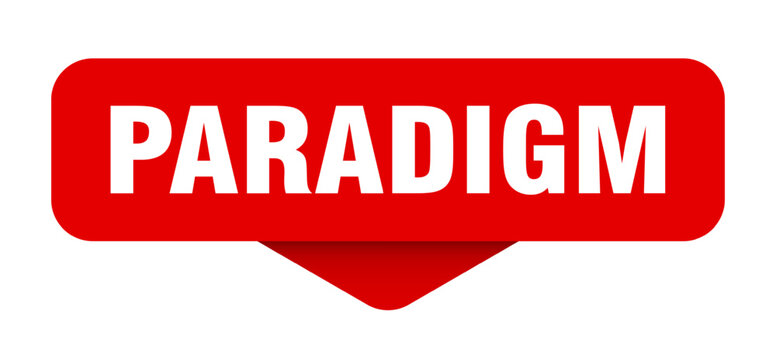 paradigm sticker. paradigm sign on transparent background