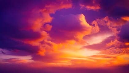 Obraz premium orange and purple background autumn or fall warm colors in blurred cloudy sky illustration sunrise or sunset with stormy cloud design abstract colorful background with blur texture