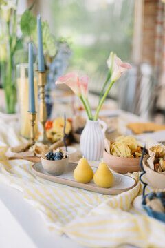 Beautifully Arranged Dining Table Setup