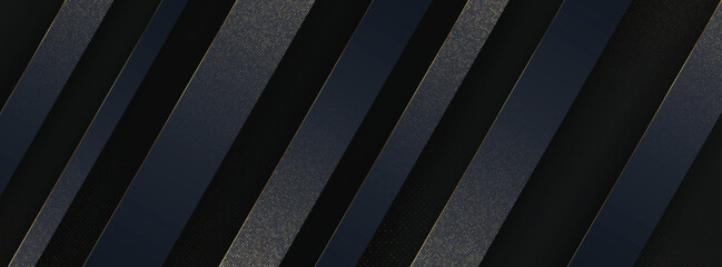 Obraz premium luxury black and gold abstract background with diagonal lines, metallic texture, and dotted pattern, perfect for elegant designs, branding, and digital media