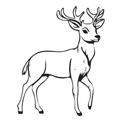 Cute deer vector icon 