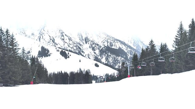 station de ski de Manigod dans les alpes