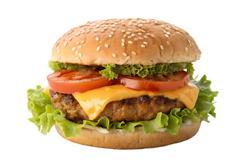 Burger isolated on transparent background