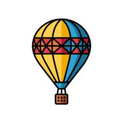 Naklejka premium Vibrant Colorful Hot Air Balloon Vector Illustration for Design Projects