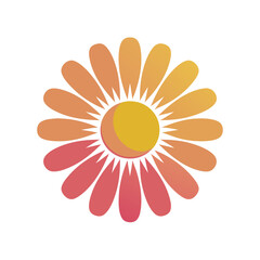 Colorful Gradient Daisy Flower Vector Art for Creative Design Projects