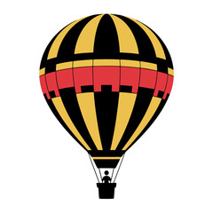 Fototapeta premium Colorful Hot Air Balloon Vector Illustration for Decoration and Design