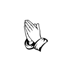 Praying Hands Vector Illustration Symbol of Faith and Spirituality for Designs